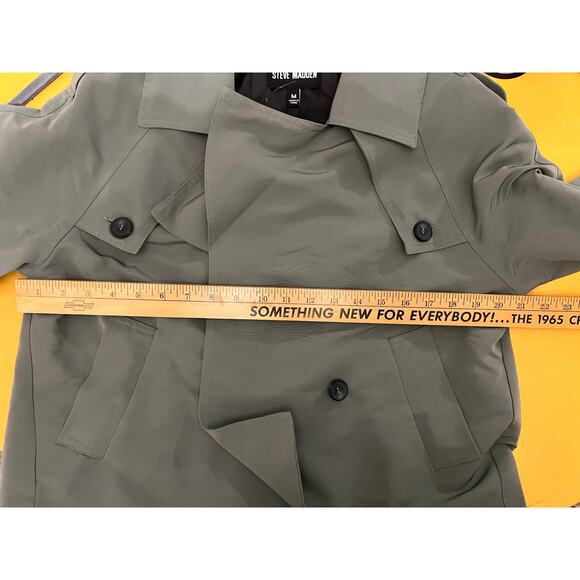 Steve Madden Sage Green Cropped Trench Jacket NWT Size M - Picture 6 of 7